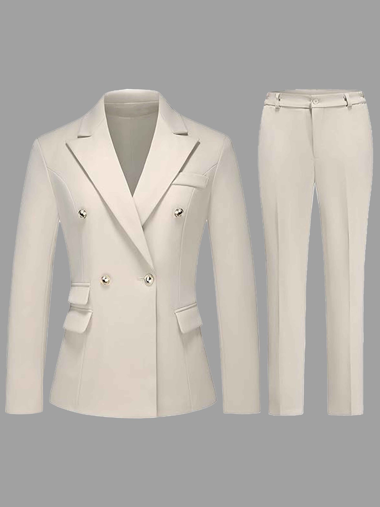 Women's Suits 2 Pieces Regular Fit Uni Double Breasted for Everyday Elegance UK