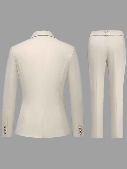 Women's Suits 2 Pieces Regular Fit Uni Double Breasted for Everyday Elegance UK