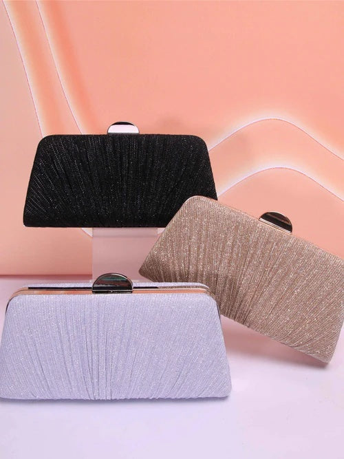 Women's Elegant Pleated Evening Clutch UK