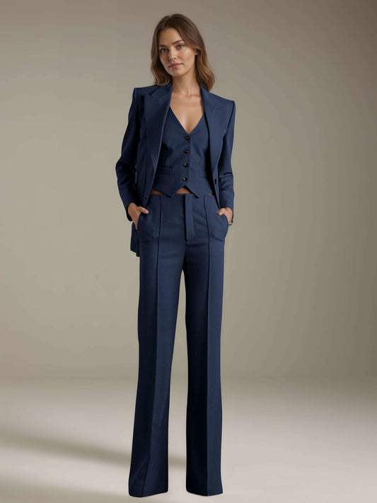 Women's Suits 3 Pieces Tailored Fit Elegant Suits for for Professional Look UK