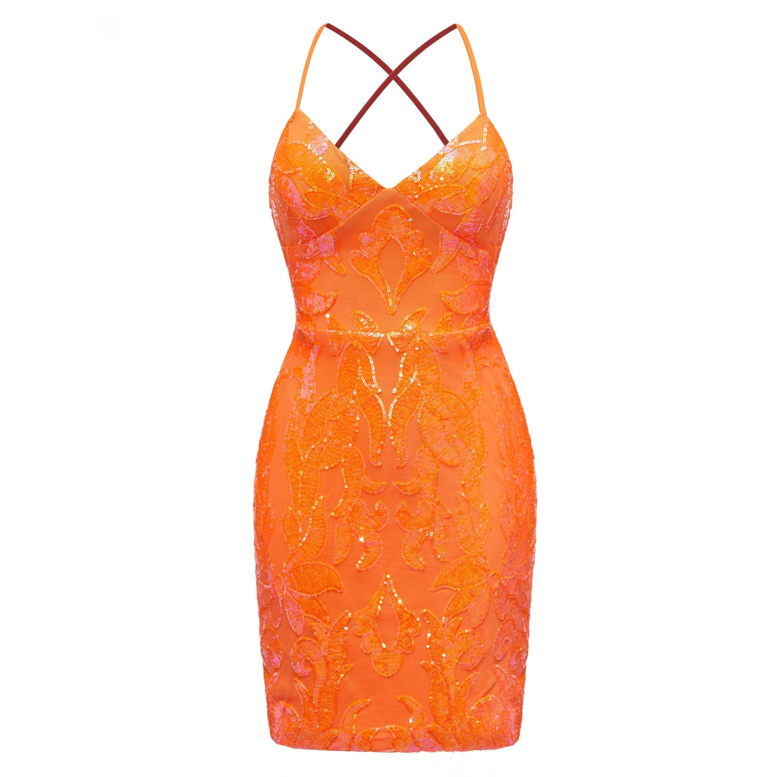 A-Line V-Neck Sleeveless Sequins Mini Homecoming Dresses UK