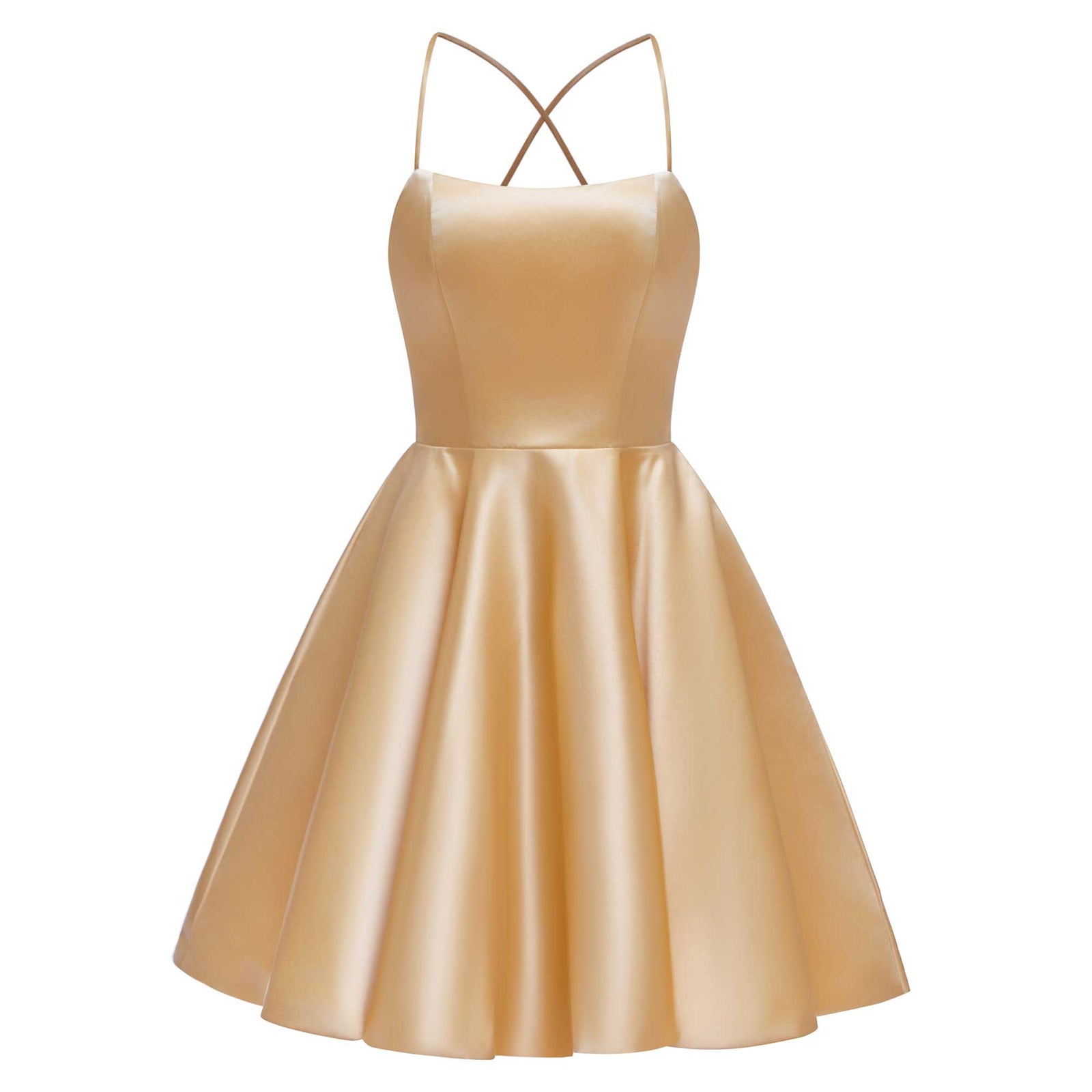 Sleeveless Ruched Mini Satin Homecoming Dresses UK With Pockets UK