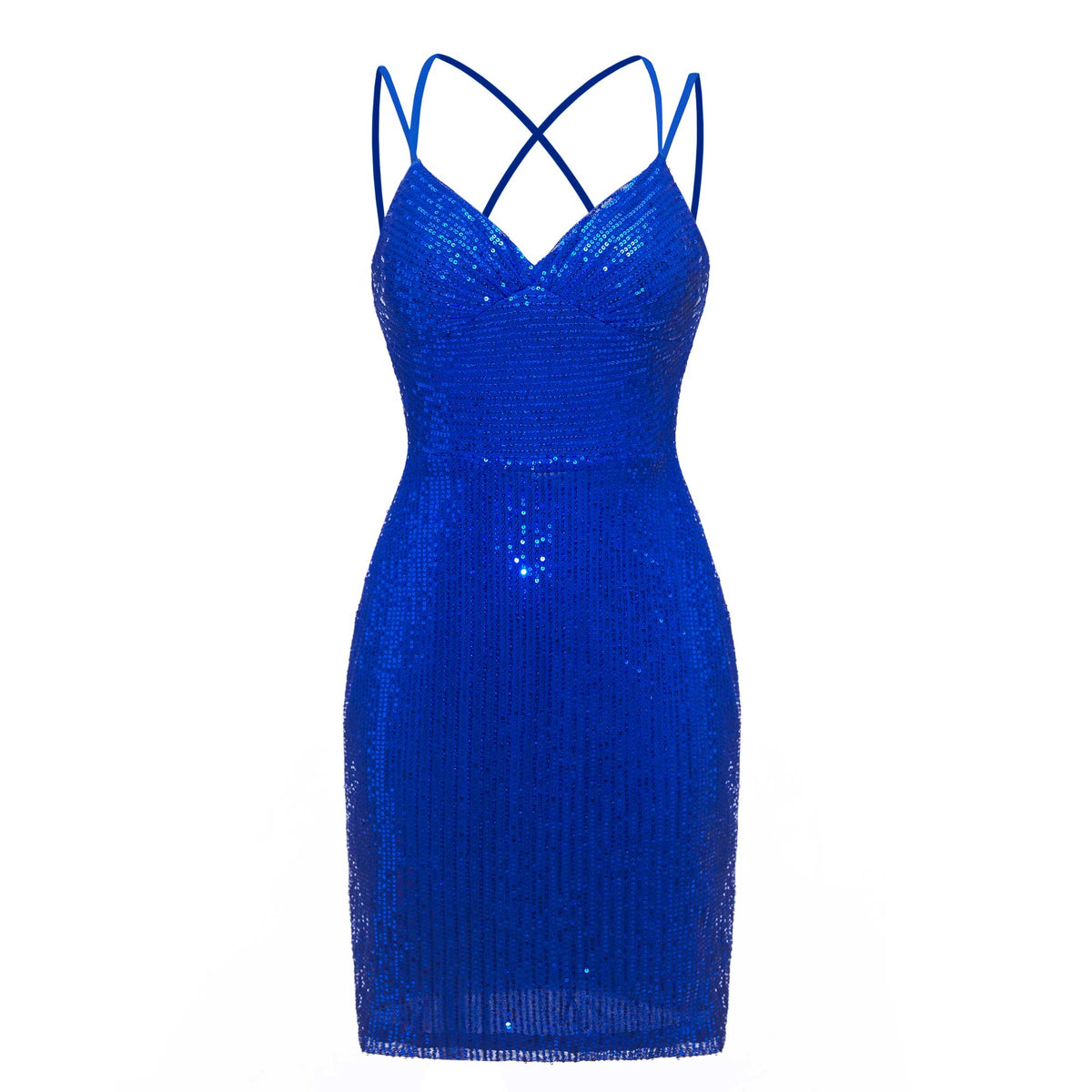 V-Neck Sleeveless Sheath Sequins Mini Homecoming Dresses UK