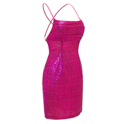 Sleeveless Sheath Sequins Mini Homecoming Dresses UK