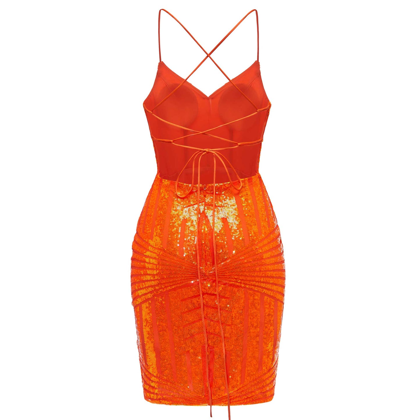 V-Neck Spaghetti Straps Sequins Mini Homecoming Dresses UK