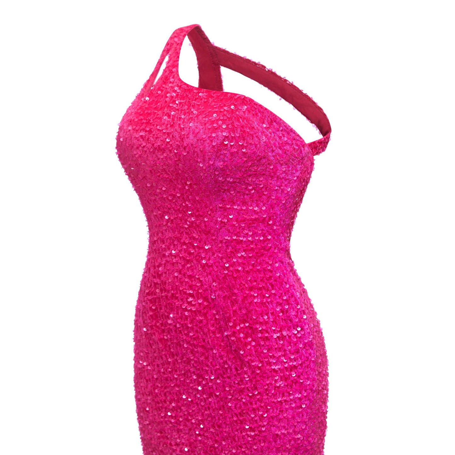 One Shoulder Sleeveless Sequins Short Homecoming Dresses UK