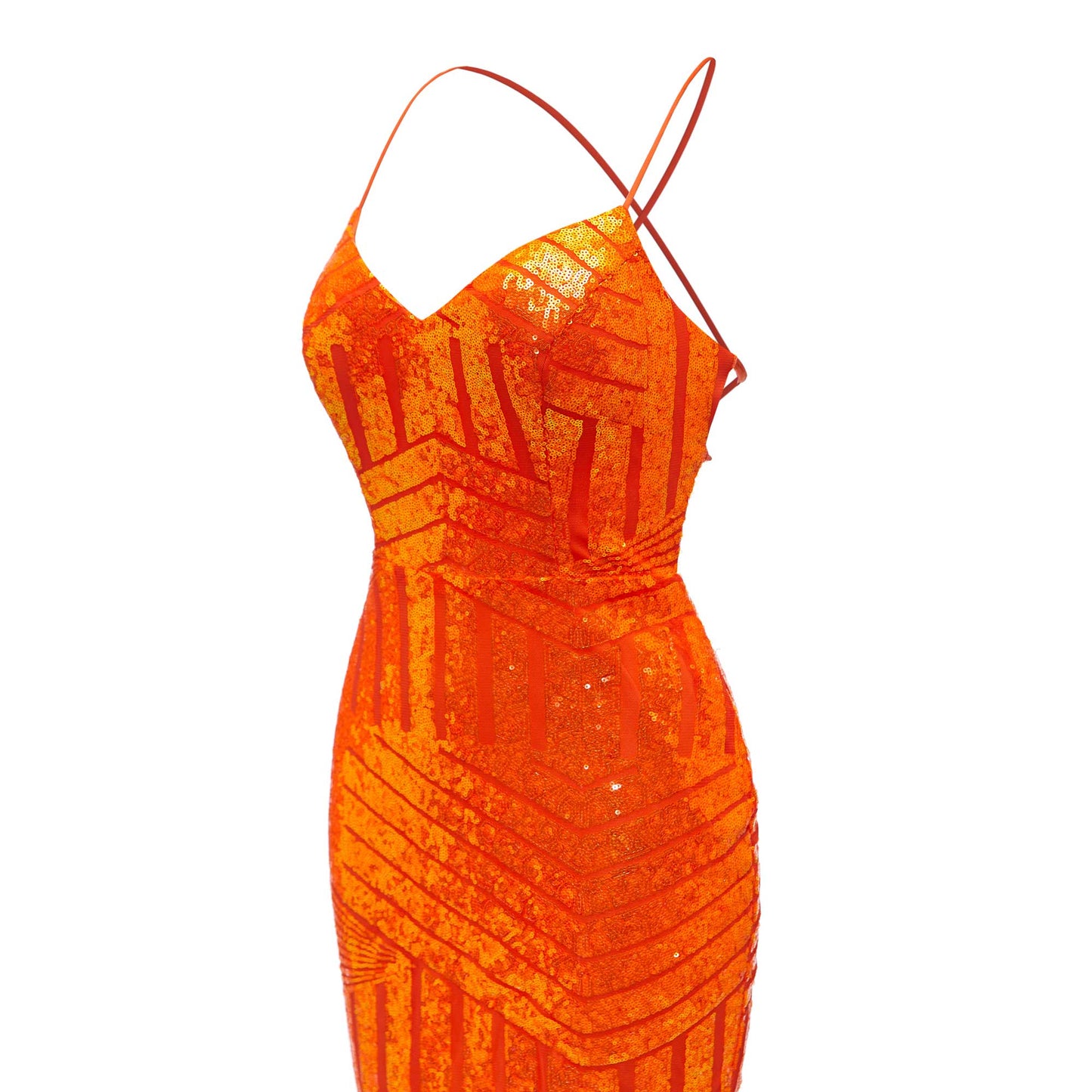 V-Neck Spaghetti Straps Sequins Mini Homecoming Dresses UK
