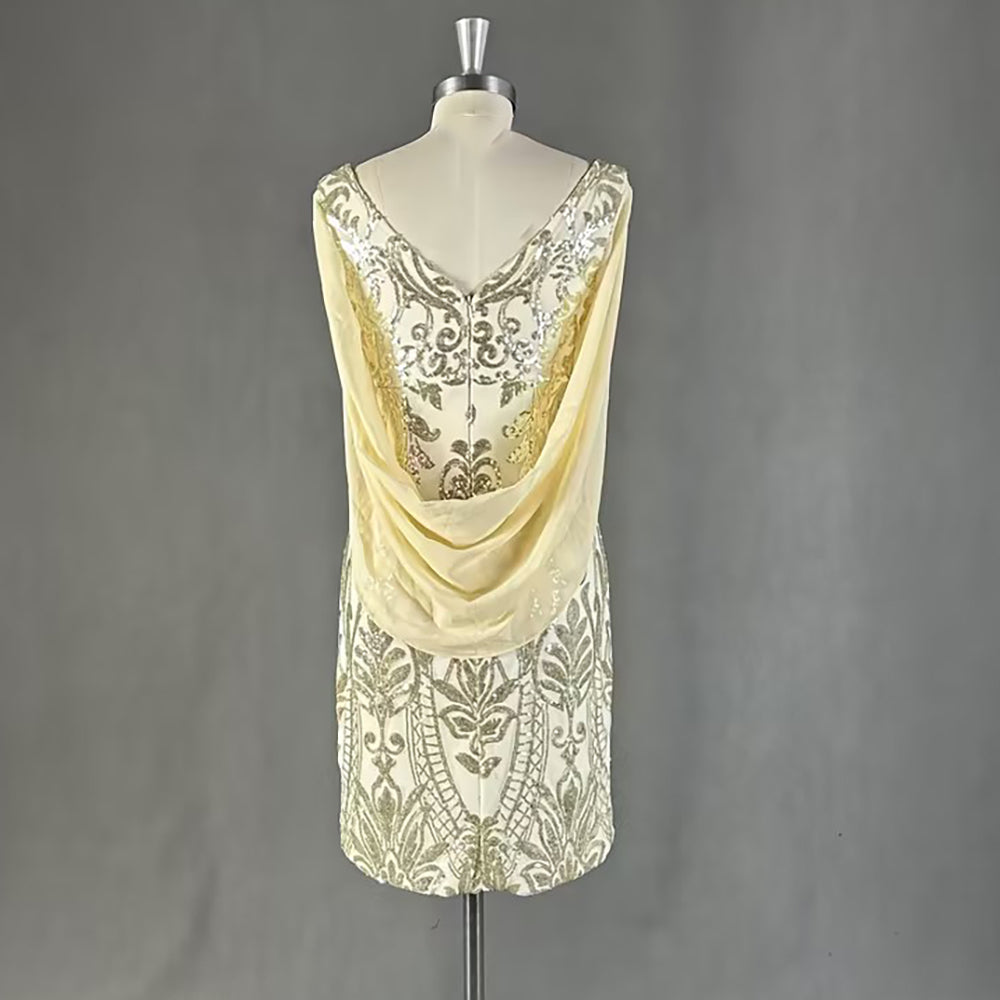 Sleeveless V-Neck Sheath Sequins Homecoming Dresses UK