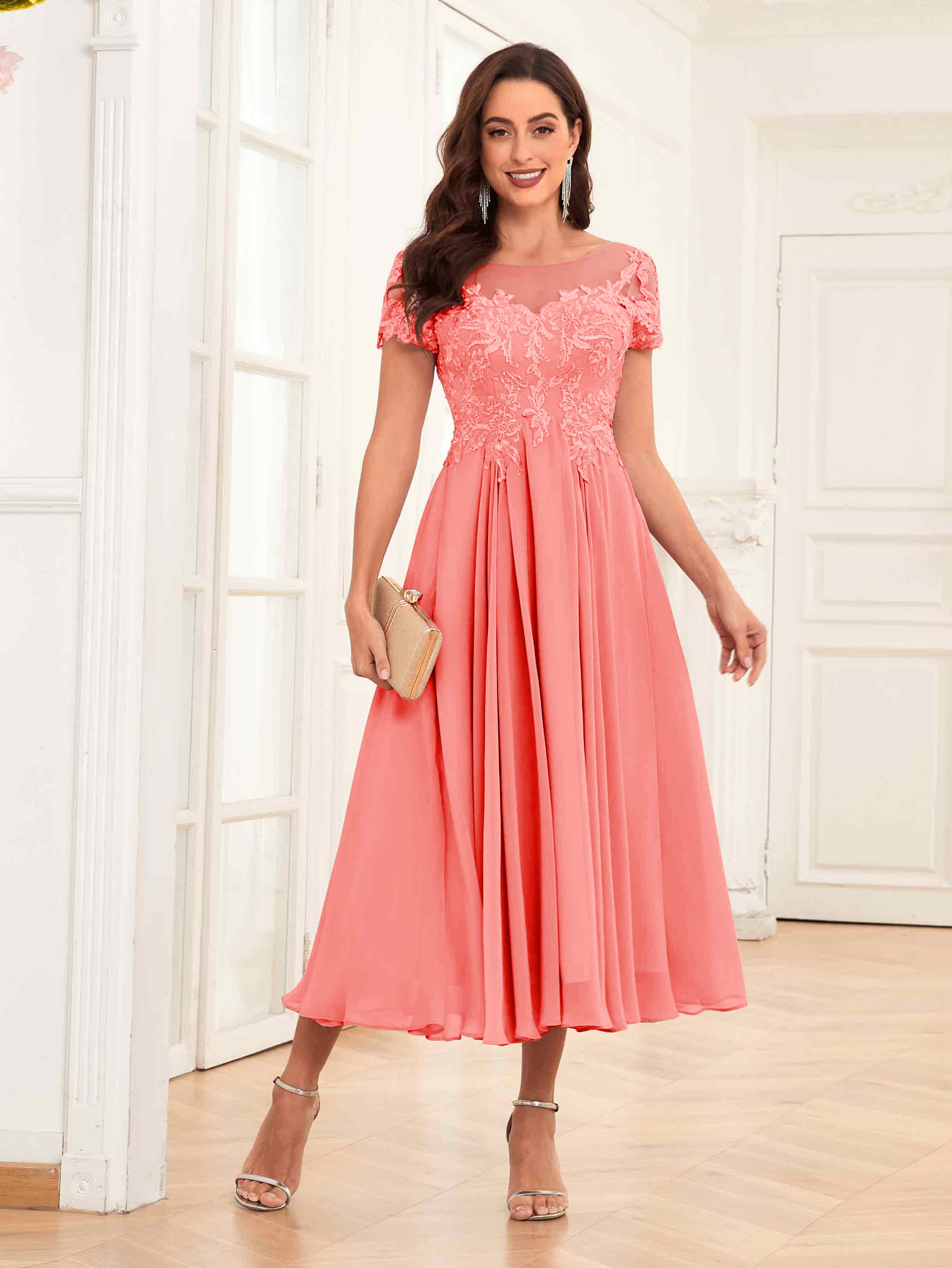 Modest Affordable Coral Bridesmaid Dresses Starting at 49 Mollyevers