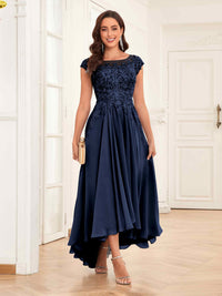 Free Shipping Exquisite Illusion Pockets High Low Chiffon Mother Of The Bride Dresses